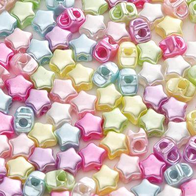 Perle Acriliche Perlate a Cinque Stelle a Quattro Fori Per Fai da Te Collane Braccialetti Orecchini Creazione Gioielli Accessori per Artigianato