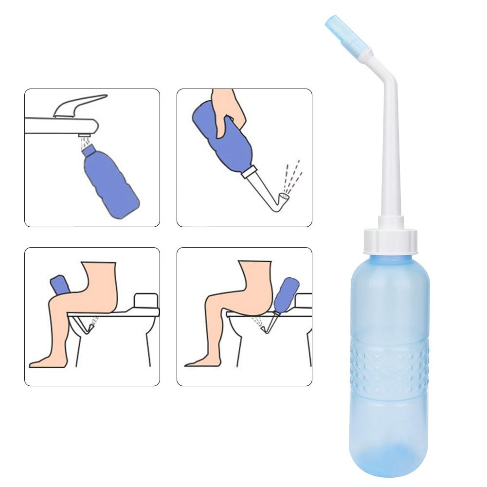 Tragbarer Hand-Bidet-Sprayer Intimbereich Analreiniger Reinigung für Frauen Alte Menschen (Rosa)