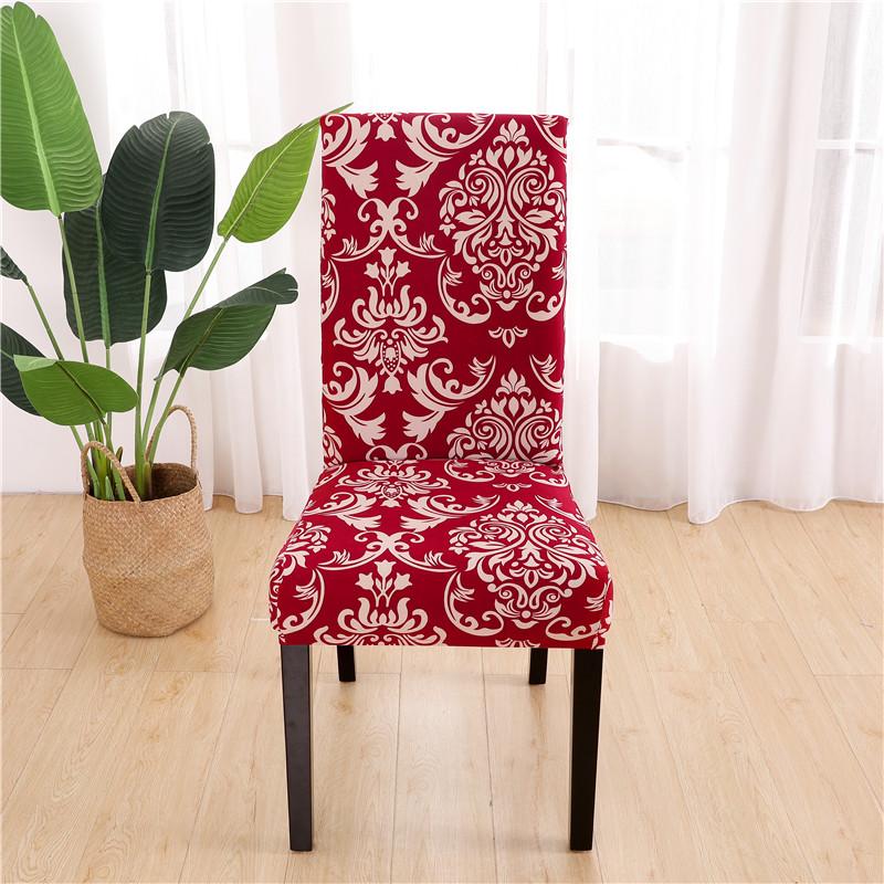 Spandex Printing Chair Cover Modern Removable Anti-Dirty Kitchen Seat Case Stretch Chair Slipcovers For Banquet Dining  Room