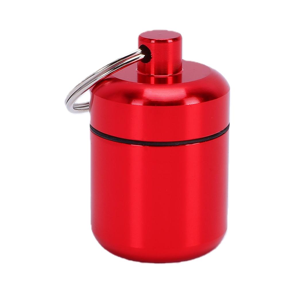 Mini Storage Box Aluminum Alloy Water Proof Small Container for Outdoor Camping Travel Hiking Red