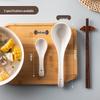 Meichu Japanese Ceramic Soup & Rice Spoon