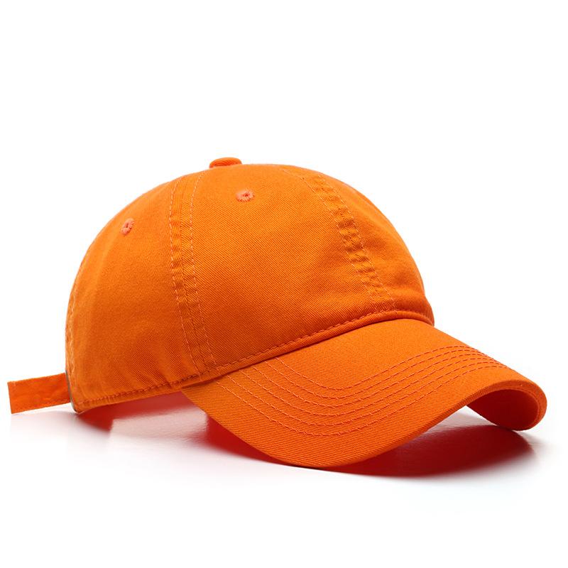 12 Color Korean Style Japanese Style Washed Curved Brim Cotton Peaked Cap For Men Solid Color Women's Sun Protection Sunshade Baseball Cap