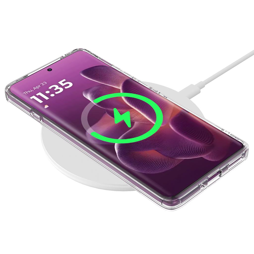 For Motorola Edge 70 5G Clear Phone Magnetic Case TPU + Acrylic Back Cover