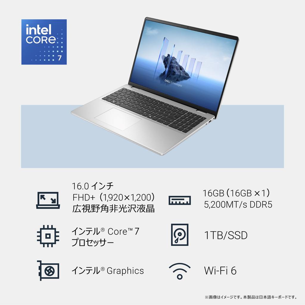 Dell 16 DC16250 Laptop with Intel 7 150U 16GB 1TB Windows Platinum and Repair Service Hard Drive Return 16-inch Core™ Processor, Processor, Memory,