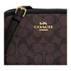 Coach Jamie 21 Classic Monogram Gold Logo Hardware Zipper Coated Canvas Camera Bag Women Shoulder Bag Brown Black CQ874-IMAA8