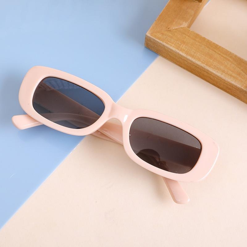 New Girls Boys Cute Rectangle Cartoon Small Sunglasses Children Retro Square Eyewear Outdoor Uv400 Shade Protect Glasses
