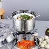 Yibowell 28cm 3-Layer Stainless Steel Steamer Pot