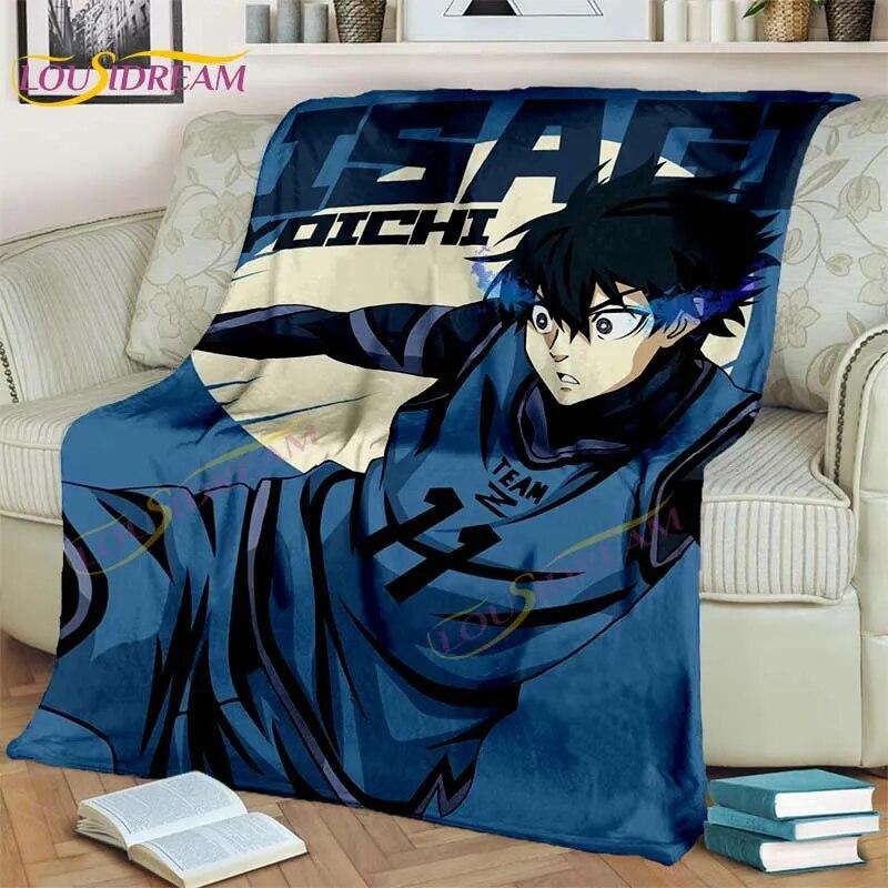 Anime Blue Lock Blanket 3D Cartoon Flannel Blanket Chigiri Hyoma Isagi Yoichi Blanket for Bed Sofa Child Adult Blanket Boy Gifts