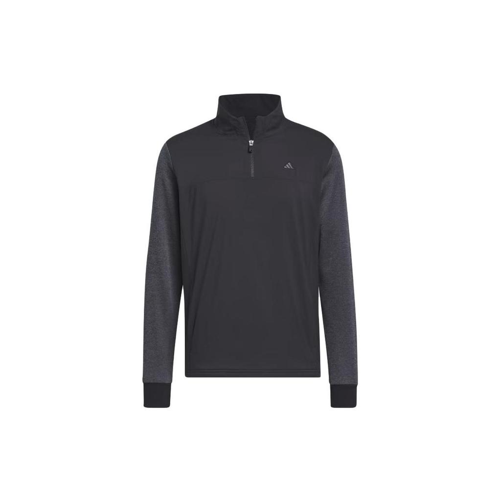 Adidas Originals Solid Color Stand Collar Fitted Long Sleeve Jacket Men Jacket Black II7848