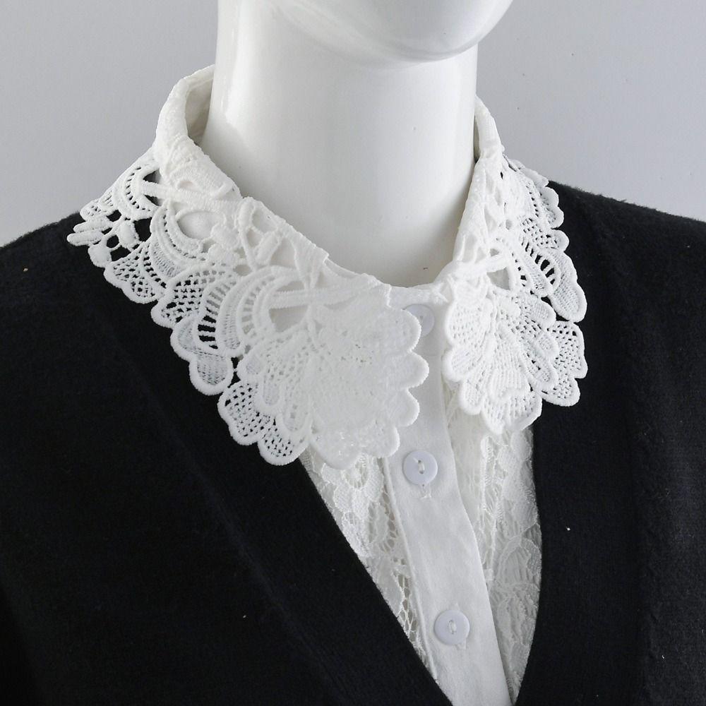 Detachable False Collar White Black Neckline Clothes Accessory Shawl Wrap Women Girls
