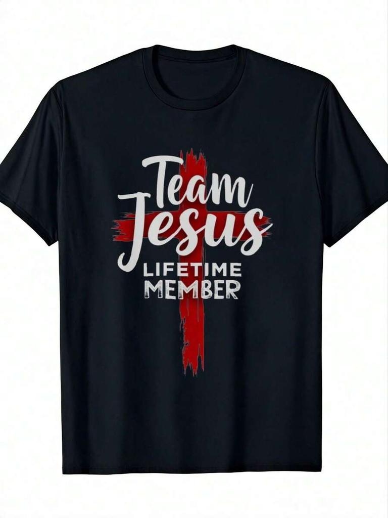 Jesus Team Christian God Faith Tshirt For Unisex Unisex 100 Cotton 180g Soft Crewneck Tee With Inspirational Print For Members