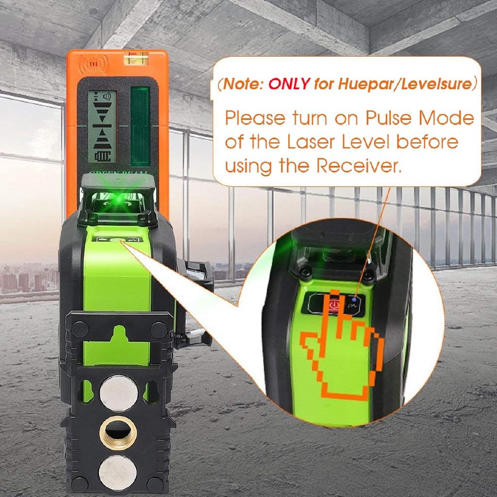 Ourdoor Indoor Electronic Leveling Laser Level 2/5/12 Lines Vertical Horizontal for Red/Green Light 140*68*26mm Detector Receiver