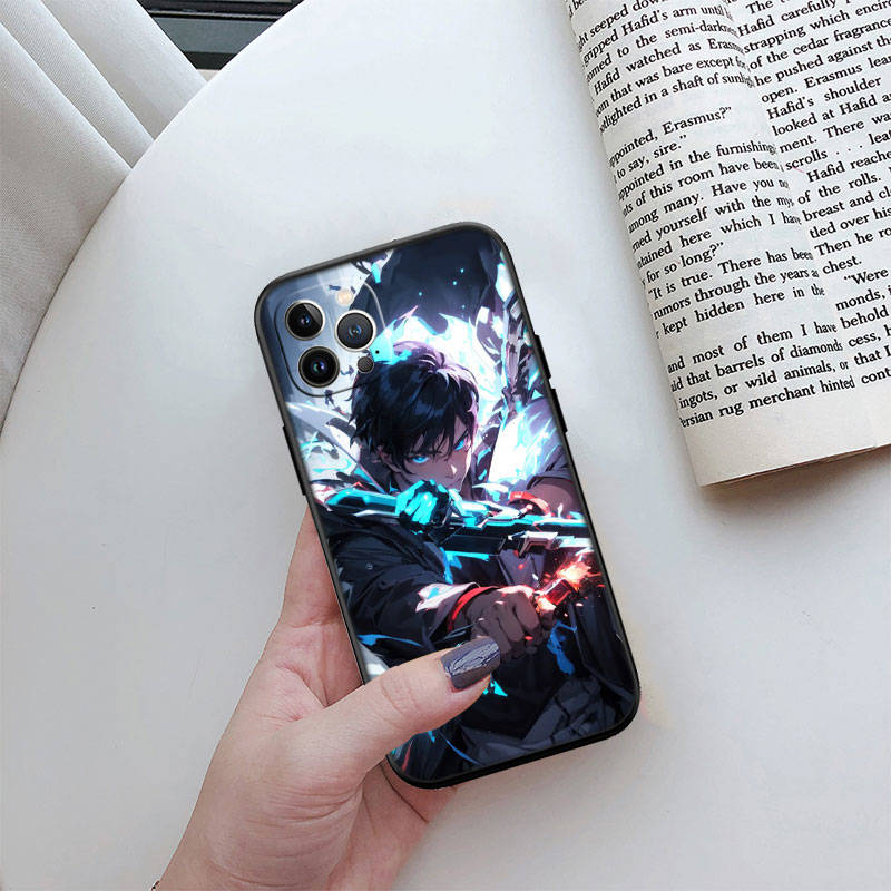 JO51 Solo Leveling Phone Case for iPhone 7 8 11 12 13 14 15 16 16E XS Pro Max XR X SE Samsung S20 S21 S22 S23 S24 FE Ultra Plus Lite S21S A55