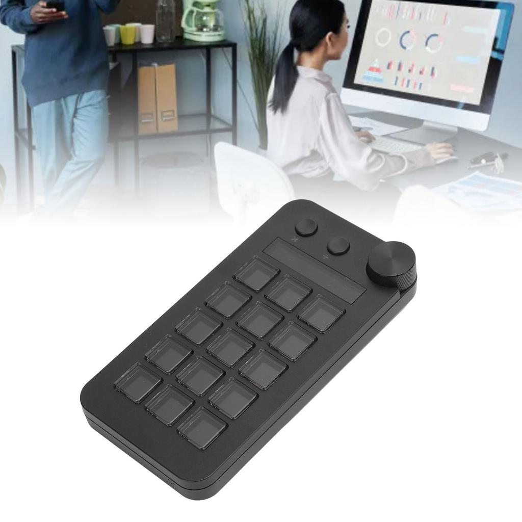 Strm Controller with Knob 15 NaMacro Keys Customizable Visual Keyboard Trigger Actions in Apps Software for PC