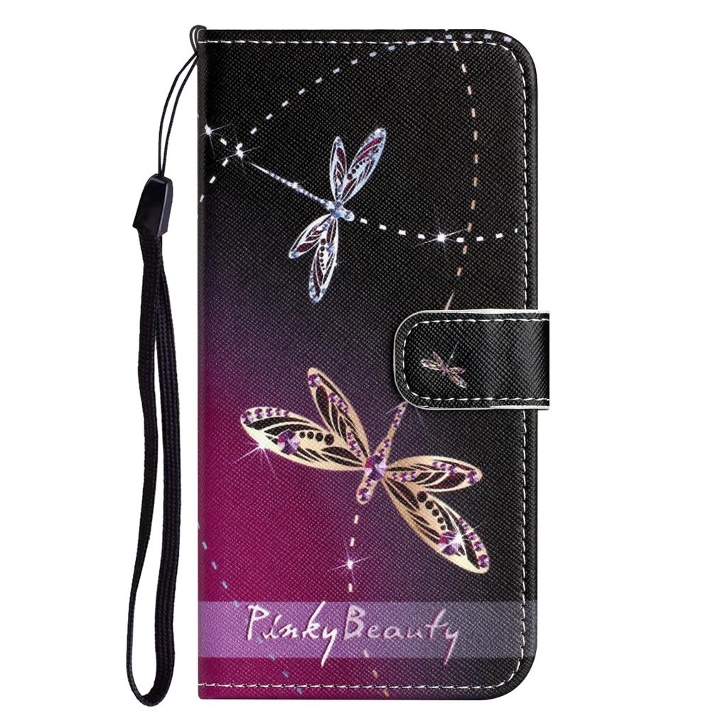 For iPhone 16 Plus Case Pattern Print PU Leather Wallet Phone Cover Cross Texture
