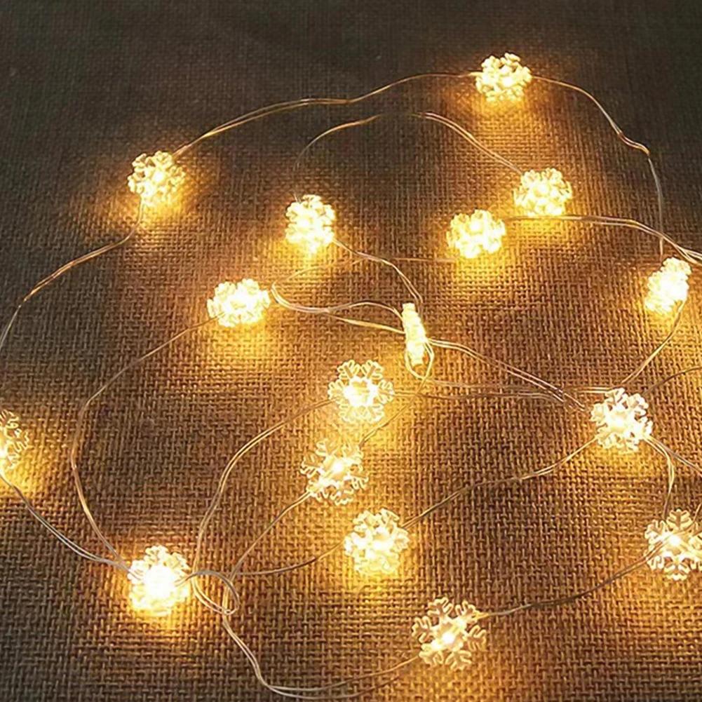 1Set Christmas Decoration LED Light String Snowflake Snowman Santa Claus Christmas Tree String Light Xmas Tree Ornament For Home
