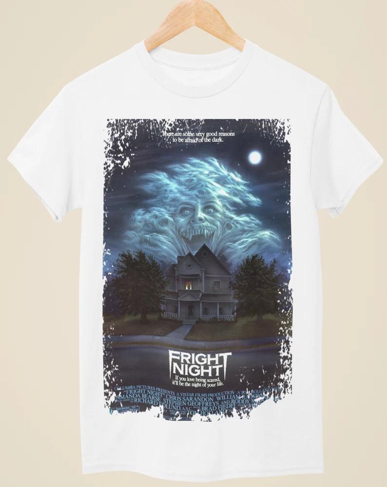 Fright Night Movie Poster Inspired Unisex White TShirt S