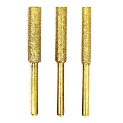 5x voor Hoofd Cilindrisch Diamant Gecoat Gemonteerde Wielpunten Slijpen Roterende Bit Korrel met Schacht voor Roterend Gereedschap