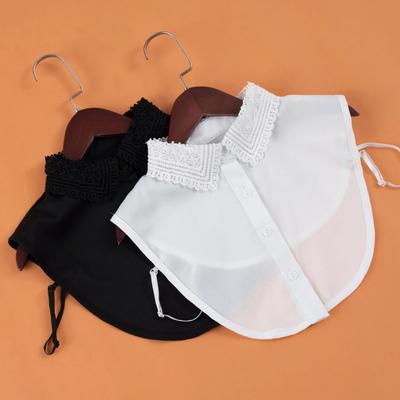 Autumn Hollow Fake Collar for Women Female Detachable Collars Lapel Half Shirt Blouse Dress Decorative Sweater Flase Collar