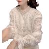 2025 Velvet Crochet Elegance: Chinese Style Embroidered Hollow Knit Top