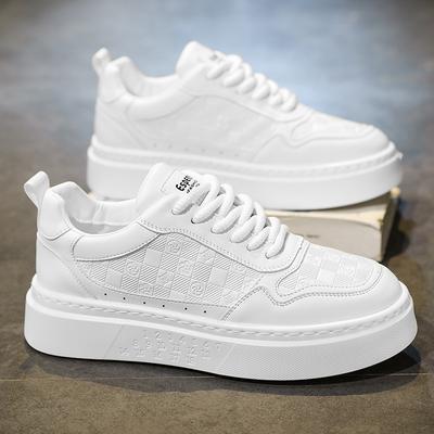 Sneakers Bianche Traspiranti da Uomo Leggere con Lacci Scarpe Sportive Casual alla Moda Versatili Calzature Comode per Studenti e Giovani
