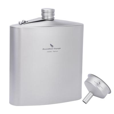 Boundless Voyage Titanium Hip with for and Includes Storage Ti3265D Flask, 1400ml, Funnel, Lightweight, Durable, Rust-Resistant, Portable, Stylish,