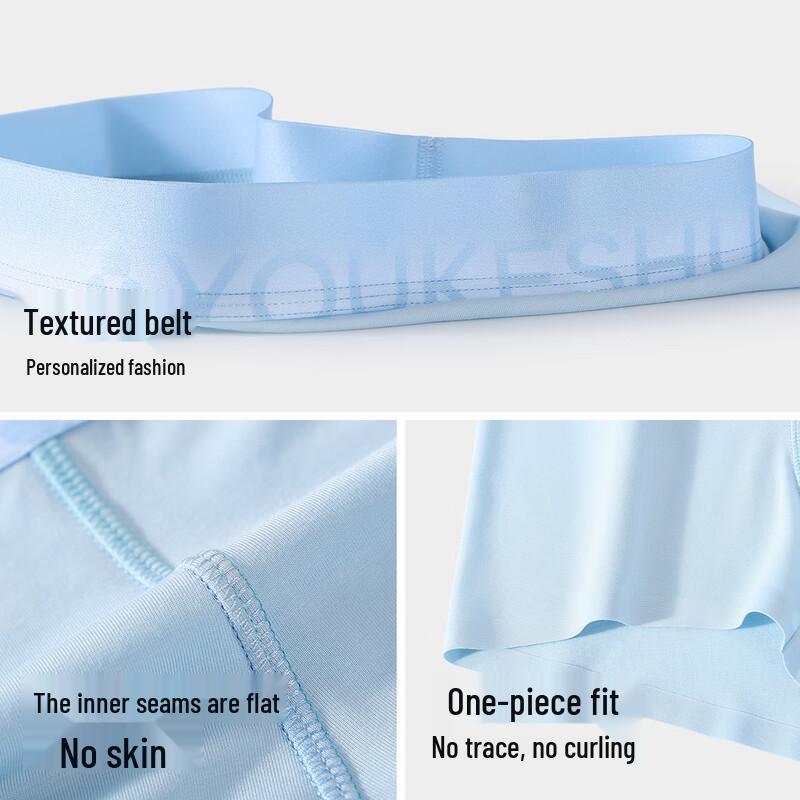 YOUKESHU Men's Modal Silk Blend Boxer Briefs (4-Pack)