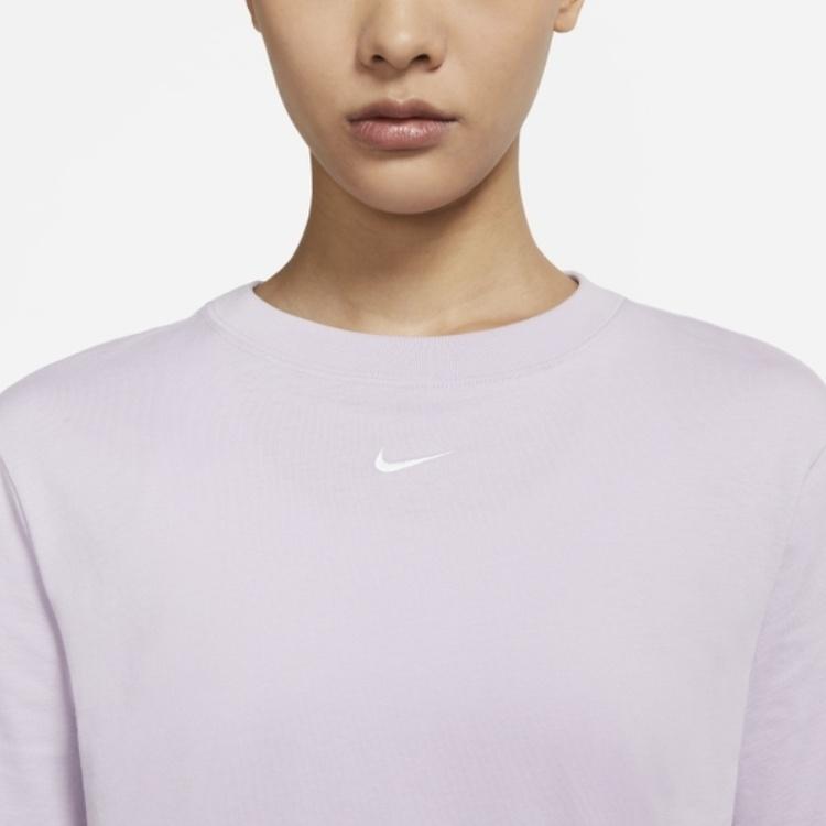 Nike Sportswear Essentials Drop Shoulder Sleeve T Shirt Women's Light Purple DH4256-576