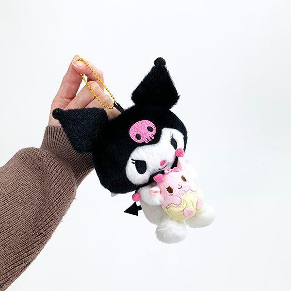 Sanrio Kuromi Pair Mascot Ball Chain Plush Black