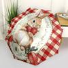 1pc Bunny Strawberries Automatic Open/close Umbrella, 8-Rib Sturdy Structure, Artistic Pattern, Compact Design, Fashion Lovers L044