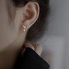 Exquisite Sterling Silver Leaf Stud Earrings for Women: Chic Light Luxury Design