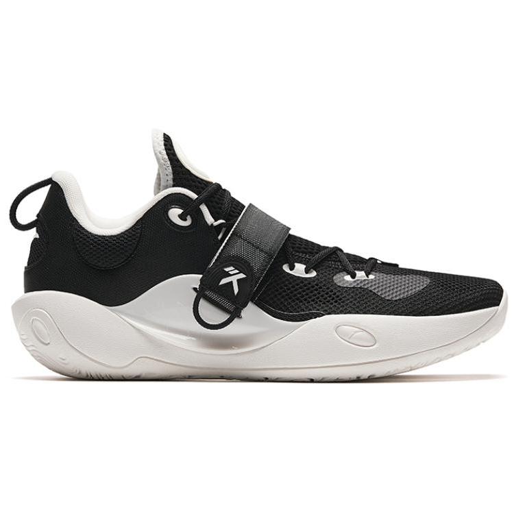 Anta Splash 6LITE Abrasion Resistant Low top Basketball Shoes Men's Black White Sneakers 112421608-2