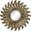 Miroir Soleil Sculpté Doré En Bois De Ø 80 Cm - LOLAHOME - Décoration Murale - Salon - Intérieur