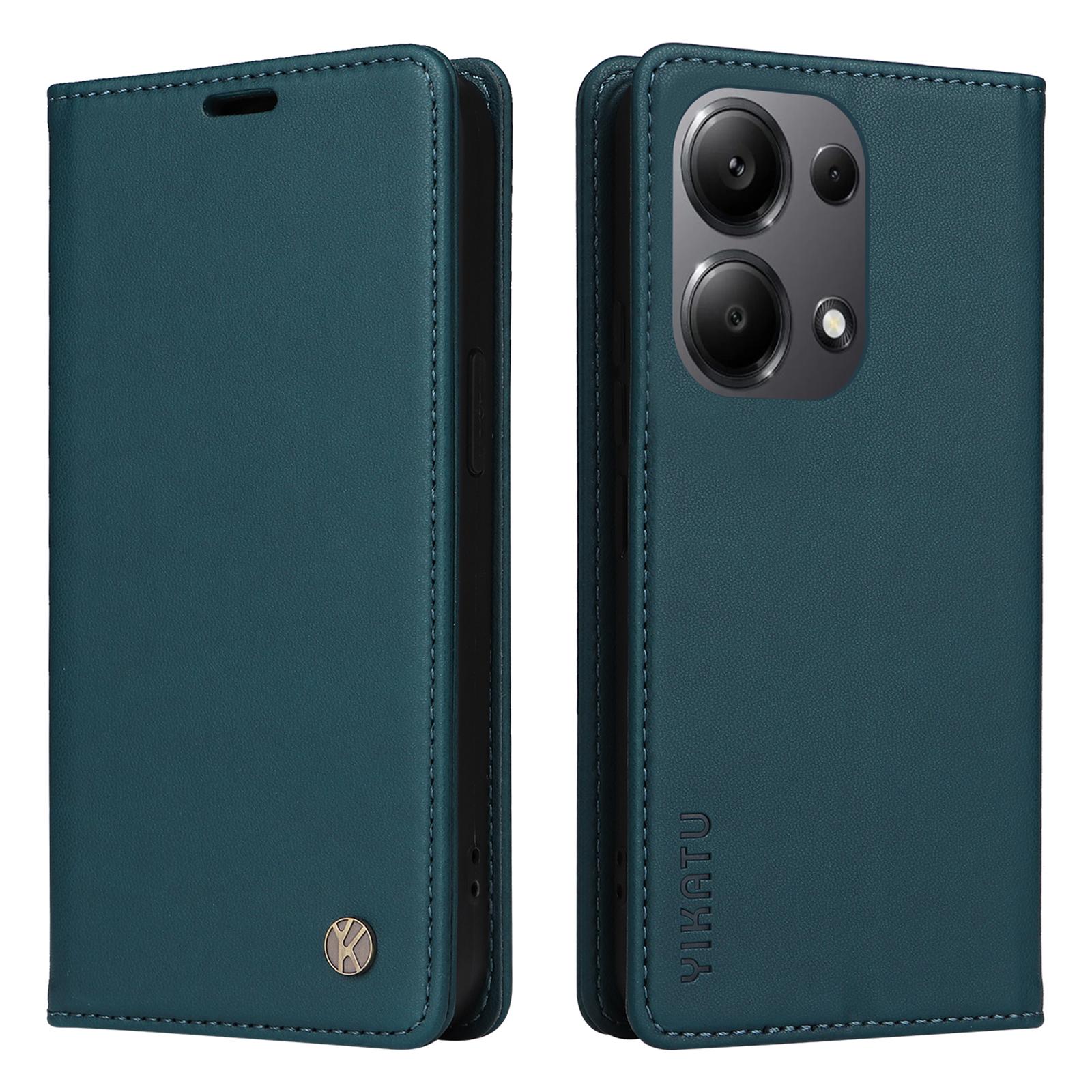 

YIKATU YK-001 For Xiaomi Redmi Note 13 Pro 4G/Note 14S 4G/Poco M6 Pro 4G Case Magnetic Absorption PU Leather Cover F