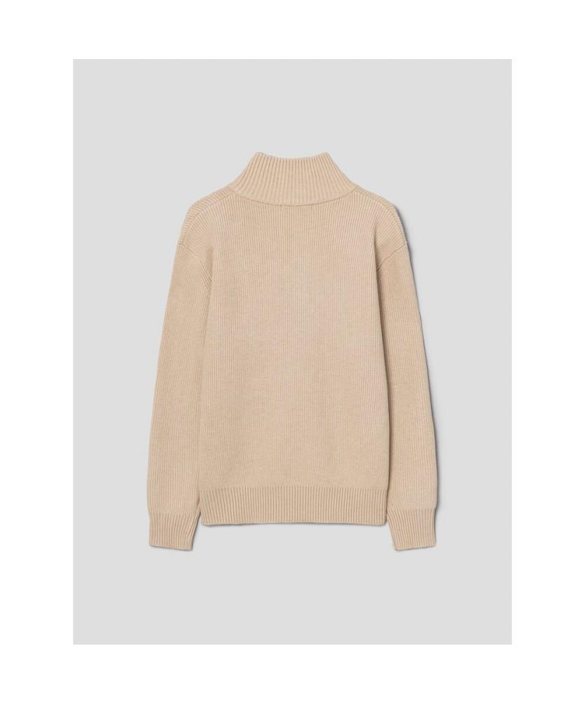 8SECONDS Half-Zip High-Neck Knit - Ivory