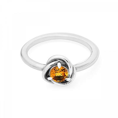 Pandora 192993c11 Moment November Geburtsstein Honig Ewigkeit Kreis Silberring