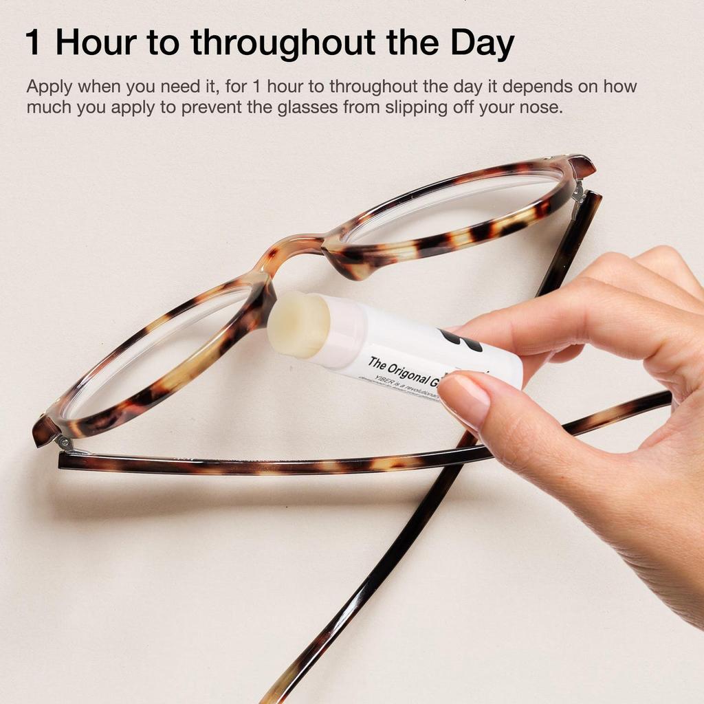 Naturalny Wosk Zapobiegający Ślizganiu się Okularów Antypoślizgowy Wosk Utrwalający Okulary do Sportu i Codziennego Użytku do Okularów Korekcyjnych, Przeciwsłonecznych, do Czytania