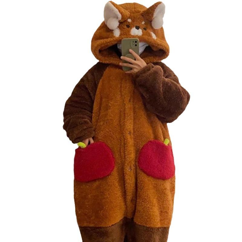 

Взрослые халаты енота комбинезоны пижамы мультфильм пижама енот кигуруми Хэллоуин косплей костюмы комбинезон пижамы животных M