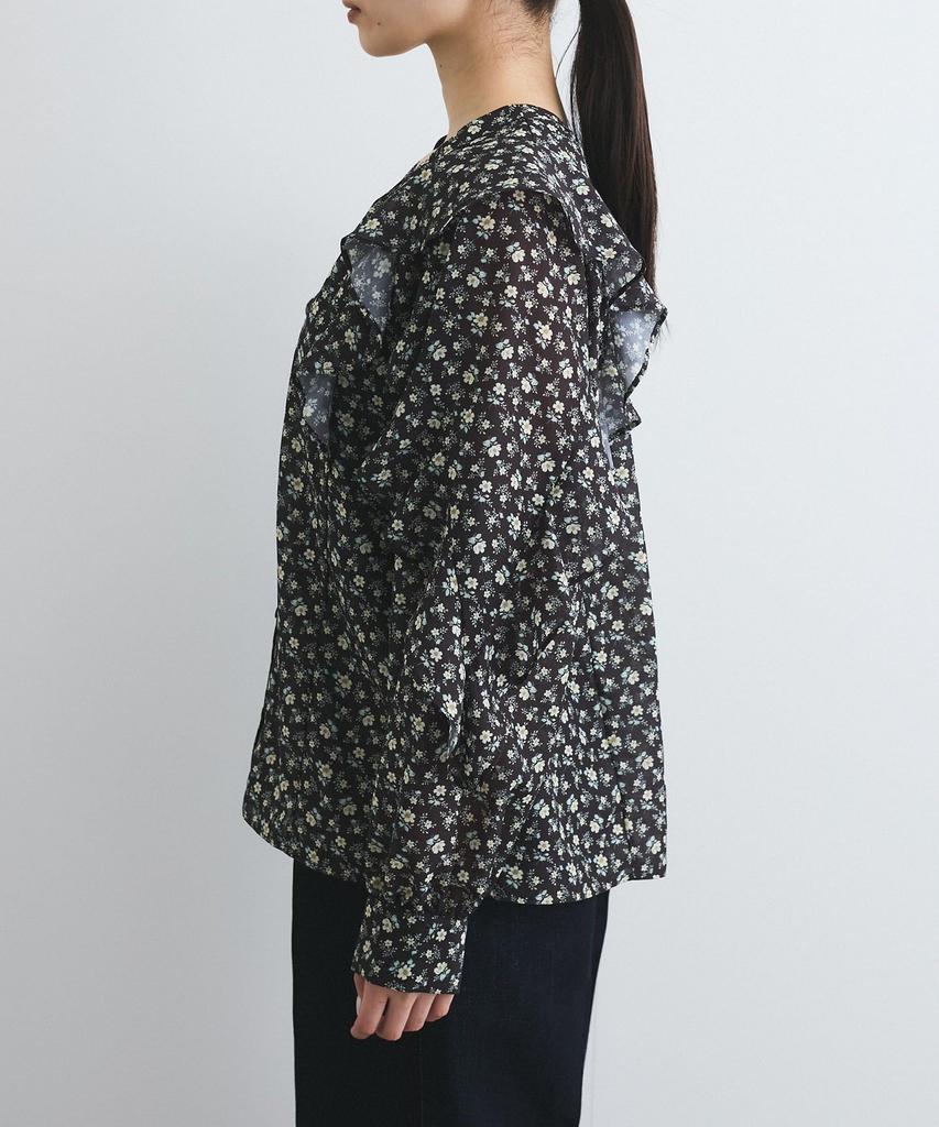 Ruffled Frill Light Green Front and Back [BIS] Women's Blouse, (33), 2-Way