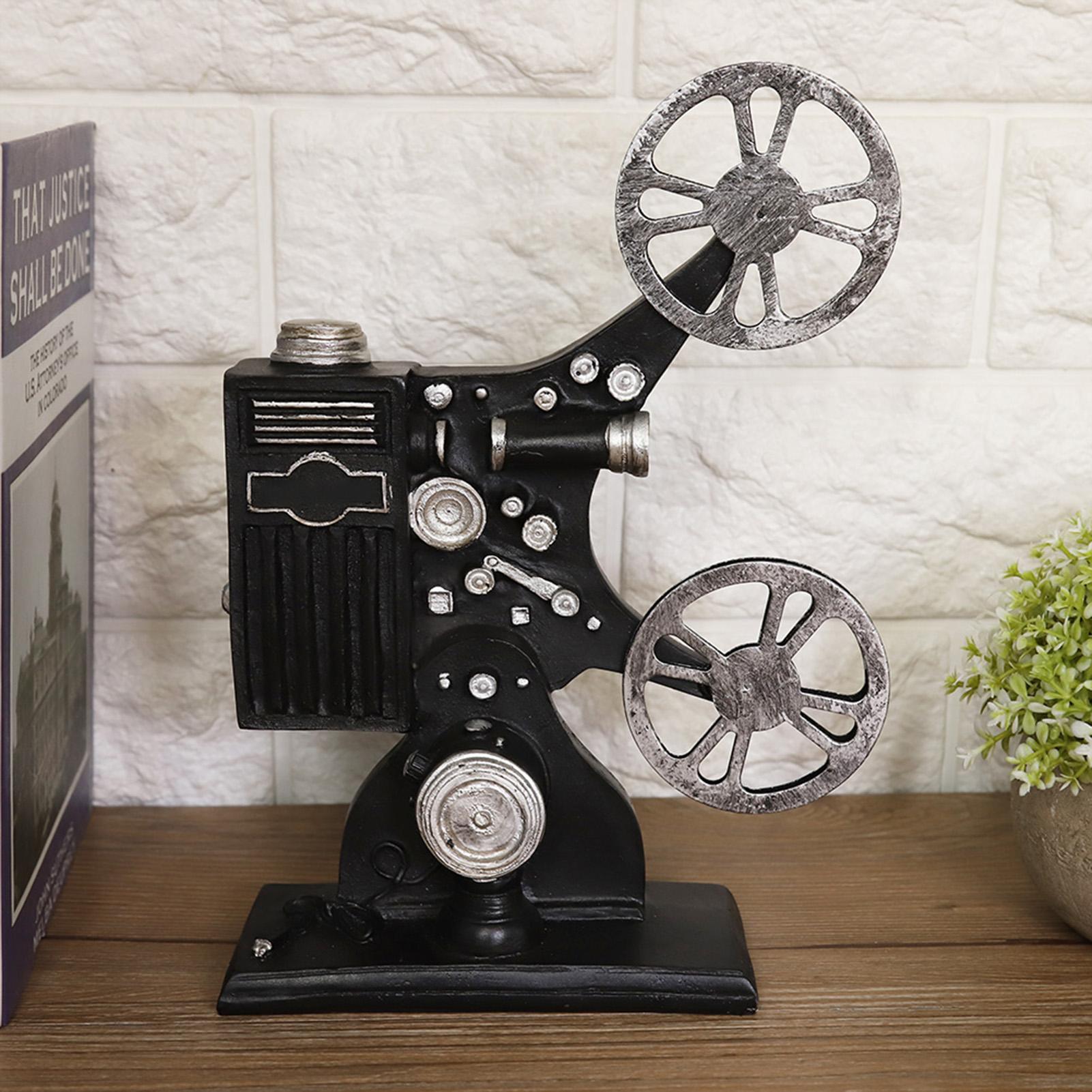 Vintage Resin Movie Film Projector Model Figurine Figure Props Home Decor