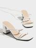 Fashion New Women's High Heels Square Headed Thin Strap Thick High Heels Cross Strap Sandals Heels Women Shoes Platform Sandals