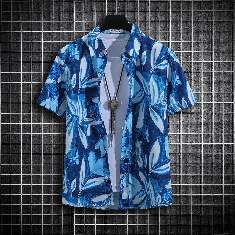 Men's Tropical Short Sleeve Fashion Printed Shirt  Unisex  Casual Tops