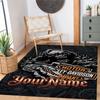 Harley-davidson Motorcycles Customized Name Area Rug Suitable for Living Rooms Bedrooms Balcony Playrooms Antislip Carpet Decorate Offices