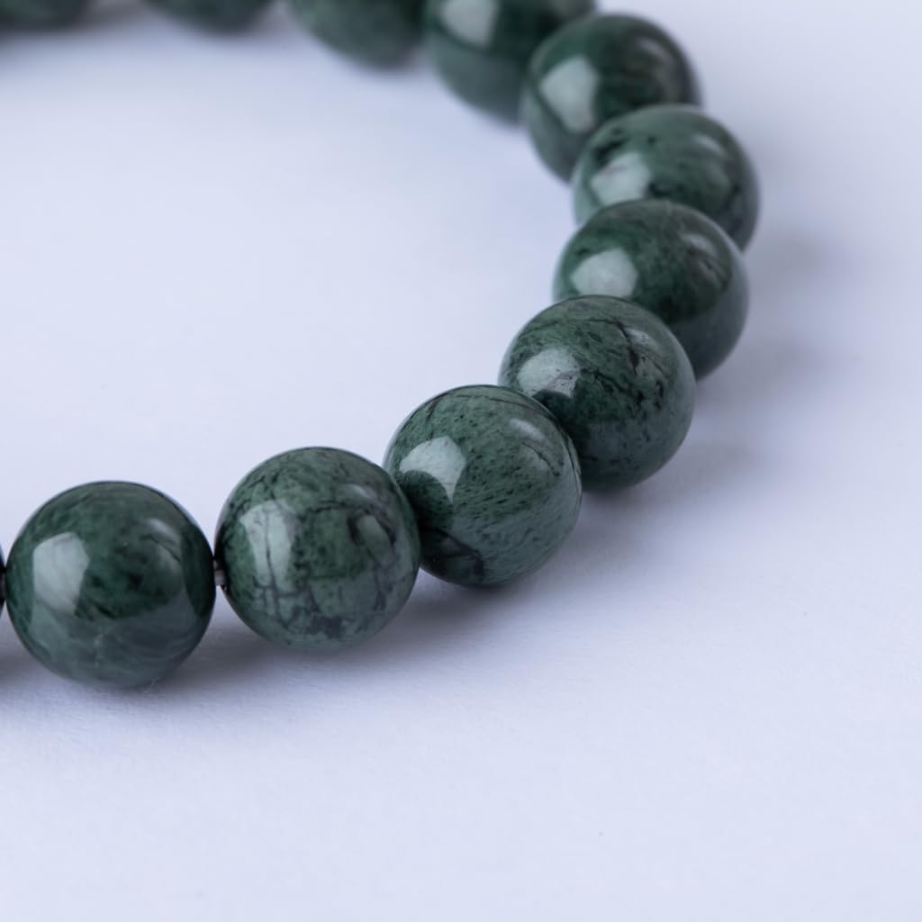 17cm Itoigawa Natural Jadeite Dark Japanese National Jomon Power Stone Jadeite Workshop Special Paulownia Wood Quality Guarantee ABR0879 (10mm beads,