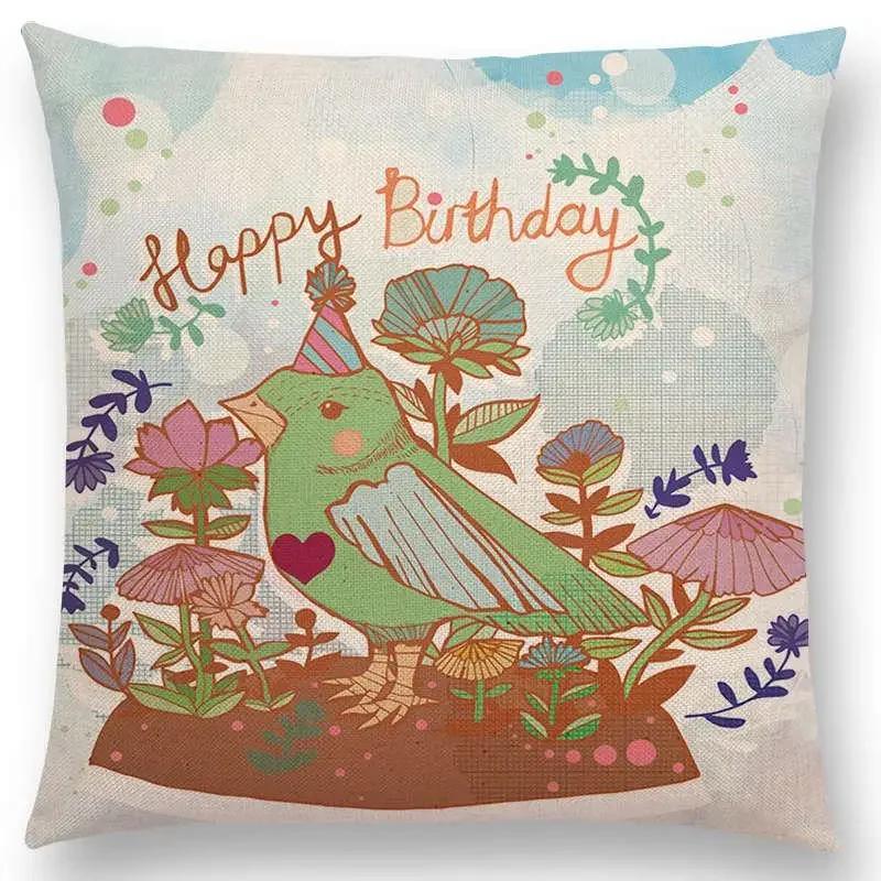 Floral Fantasy Fairy Tale Wonder World Cushion Cover Dreamscape Animals Deer Bird Fox Unicorn Owl Flowers Sofa Throw Pillow Case