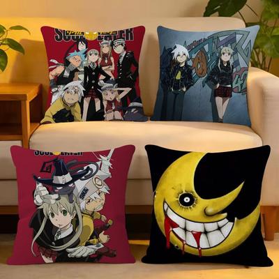 Anime Soul Eater Pillow Case For Home Bedroom Car Office Decoration Living Room Sofa Cushion Cover Suitable