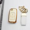 Gold Edge Soft Tpu Car Key Case Cover Keyless Fob Shell Holder Protector For Chery Tiggo Tengo Fulwin 2 Cowin A3 A5 A13 M11 E5