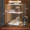 Transparent 2-Tier Desktop Cup Storage Cabinet with Doors