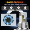 2pcs High Power H4 Car Light Headlight 12v 80w 12000lm Auto Lights LED Bulb Turbo Headlamp White High Low Beam Auto Halogen Lamp