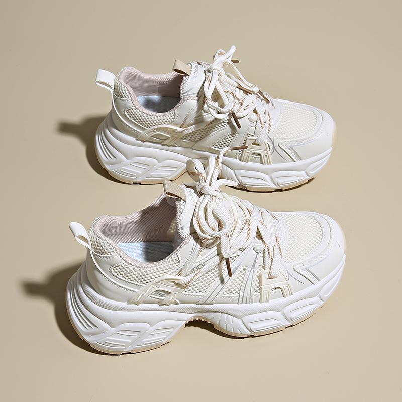 

Fashion CRLAYDK Chunky Sneakers for Women Platform Mesh Fashion Casual Dad Shoes Ladies Lace Up Walking Comfortable Sports Tennis 35